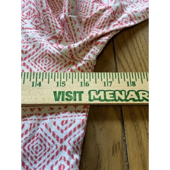 Chicos Size 0  Pink Aztec The Ultimate Tee Cotton‎ Shirt Modern Comfy Loungewear - Picture 5 of 13